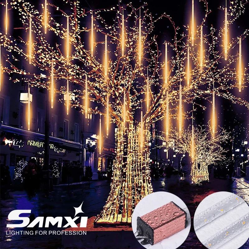 Светодиодный светильник метеорный поток гирлянда Свадебные украшения лампа