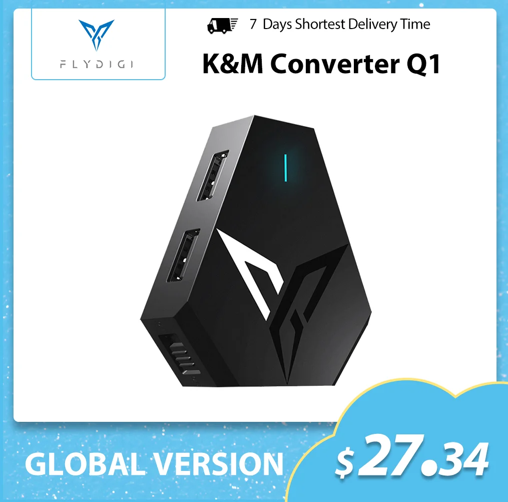 Flydigi Q1 Мобильная игровая клавиатура и мышь для телефонов IOS Android адаптер быстрого