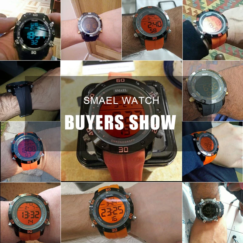 

Top Luxury Brand Smael Watch Fashion Men Sports Watches LED Digital Watches Waterproof Rubber Watches Men Relogio Masculino