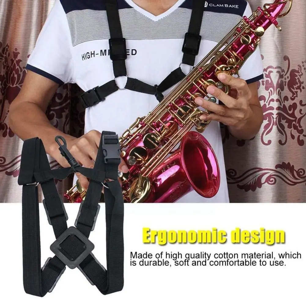 

Регулируемый двойной наплечный ремень, универсальный ремень Sax, нейлоновый ремешок для саксофона O2V2