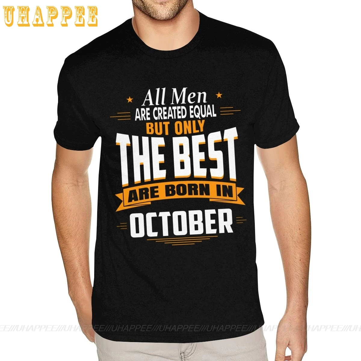 Все мужчины созданы равными но только лучшие родились в октябре Футболка мужская