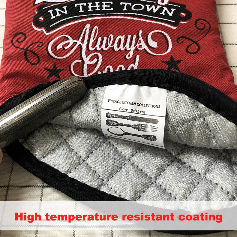 

1 Pair Kitchen Oven Mitts Anti-Scalding Kitchen Gloves Heat-Resistance Cooking Baking Gloves Potholder Kitchen Gloves