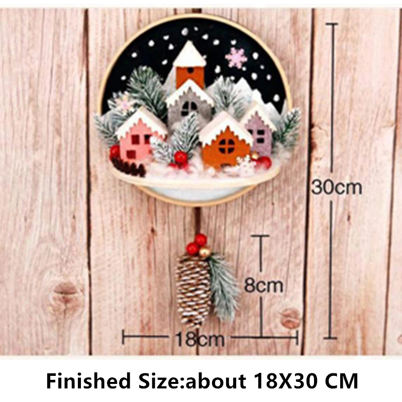 Рождественская тема войлочный Настенный декор ручная работа набор для валяния
