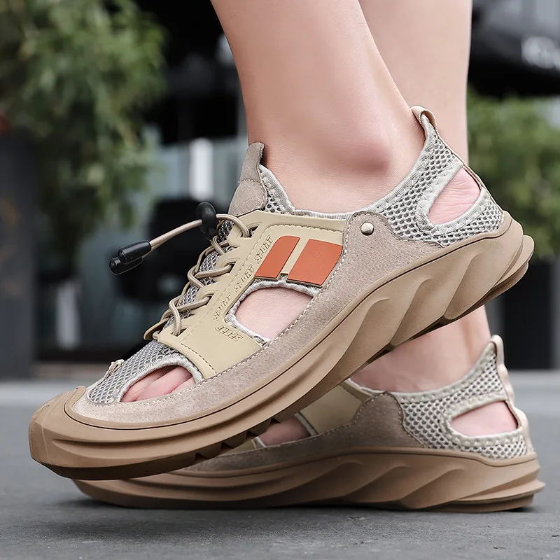 Сандалии мужские Нескользящие Уличная обувь для ходьбы пляжные удобные мягкие