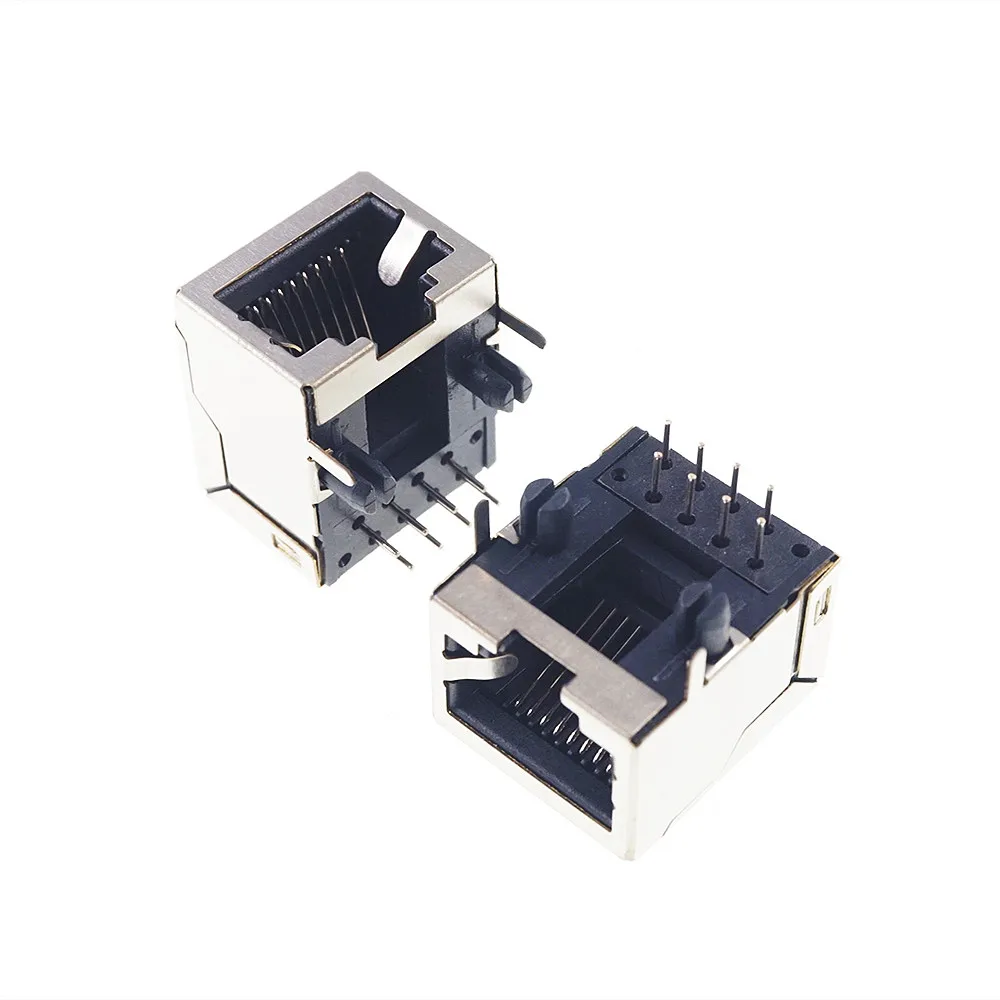 20шт RJ45 Однопортовый экранированный модульный PCB разъем 8P8C прямоугольный