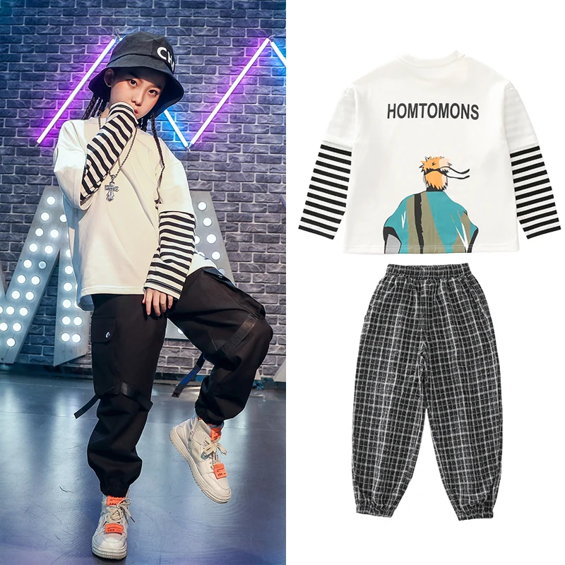 

Детский костюм для уличного танца; Осенний костюм с длинными рукавами в стиле джаз для девочек; Костюм для выступлений в стиле хип-хоп для ма...