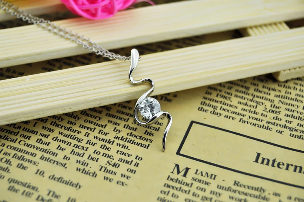 Модные женские Украшения ожерелье из серебра 925 пробы с кулоном в виде крыльев