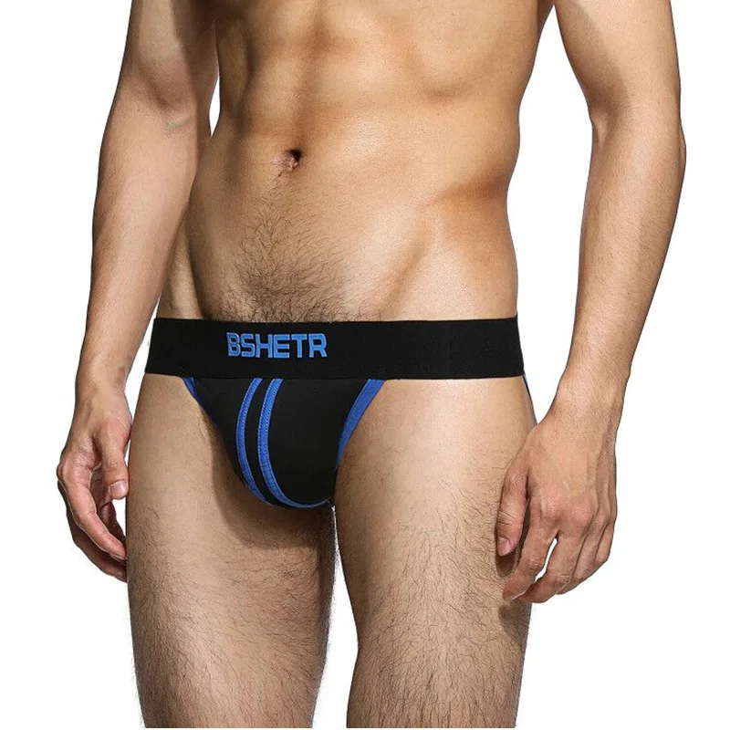 

BITCED Men's Low-waist Underwear Thong Stitching Breathable Underwear Sexy Cotton Underwear Thong Men's Underwear 2021 New