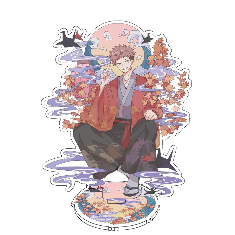 

New Anime Demon Slayer Acrylic Keychain Cute Cartoon Brinco Blade of Ghost Keyring Cosplay Children's Holder Stand up Pendant