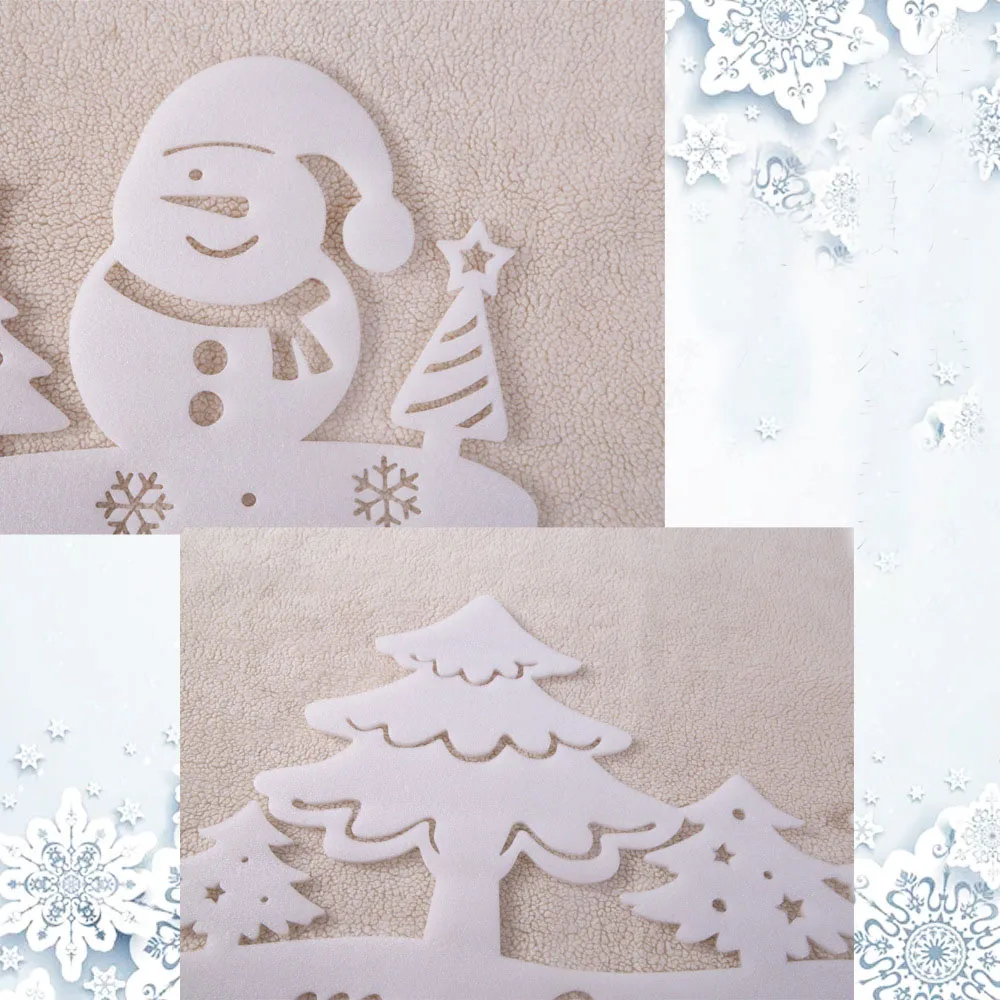 2 шт./компл. Пена Рождественский Декор Рождественская елка Санта Клаус Наклейки