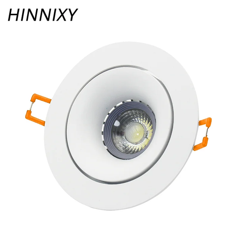 Hinnixy GU10 MR16, двойные кольца, круглый светодиодный светильник, потолочное крепление, основание, 90 мм, отверстие, 85-265 в, вращающийся луч, домашнее освещение