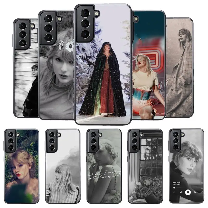 

Taylor Folklore Singer Swifts Phone Case For Samsung S8 S9 S10 S20 plus 5G lite note 20 ultra PC nax fundas cover