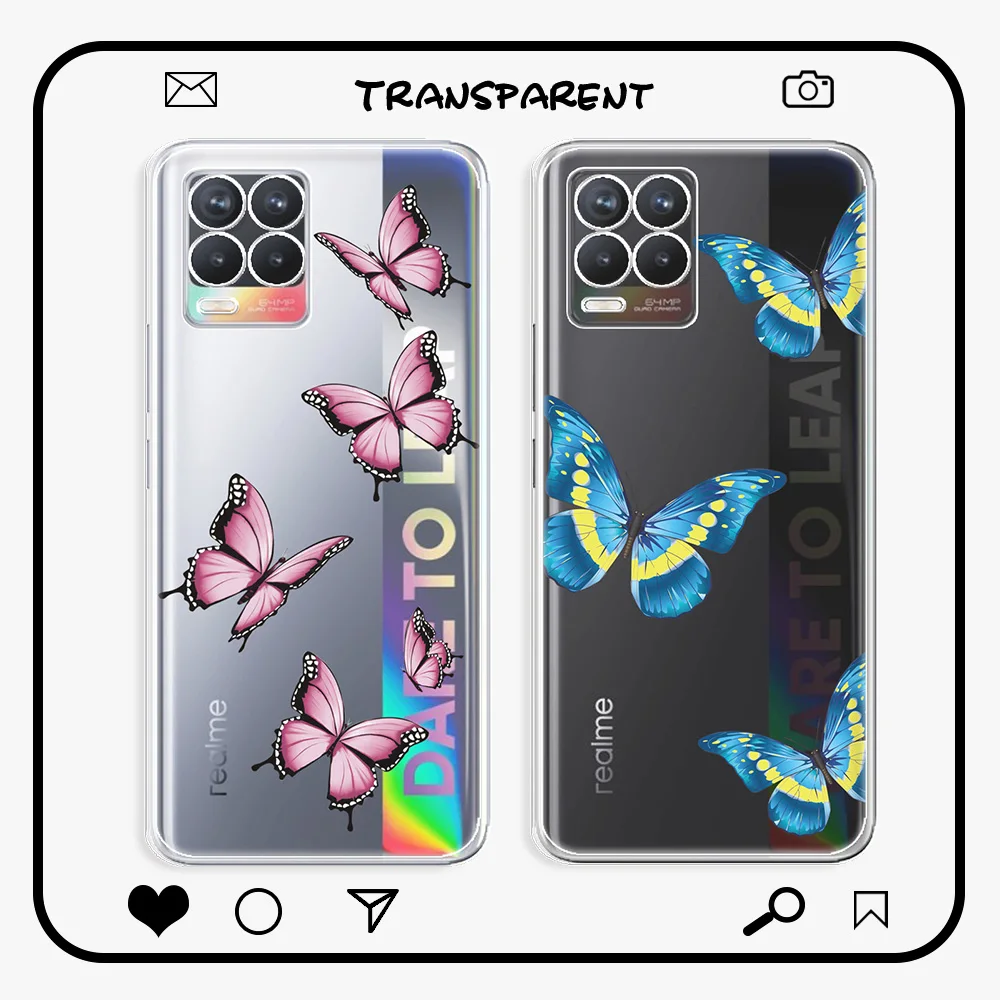 transparent case for realme 8 case oppo realme 8 pro clear phone cover for oppo realme 8 4g soft fashion coque for realme 8 pro free global shipping