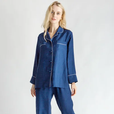 100 шелковые пижамные комплекты золотистые полностью женские ночные рубашки