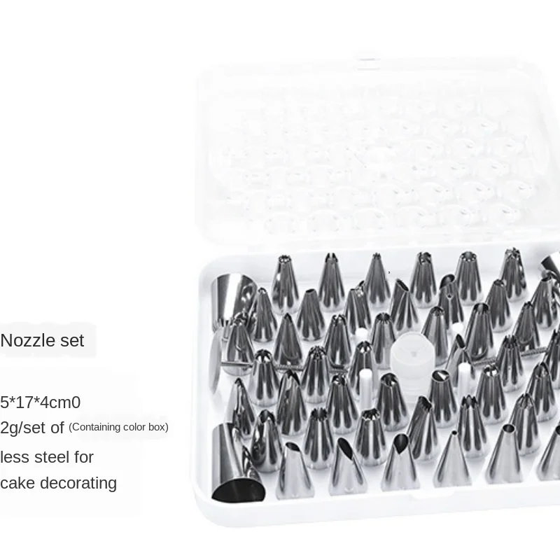 

55 piece pastry nozzle converter candy nozzle stainless steel cream decoration tip set baking tools cake tools