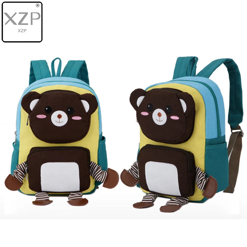XZP 3D тапочки в виде медвежонка Цвет Коричневый школьный рюкзак для девочек