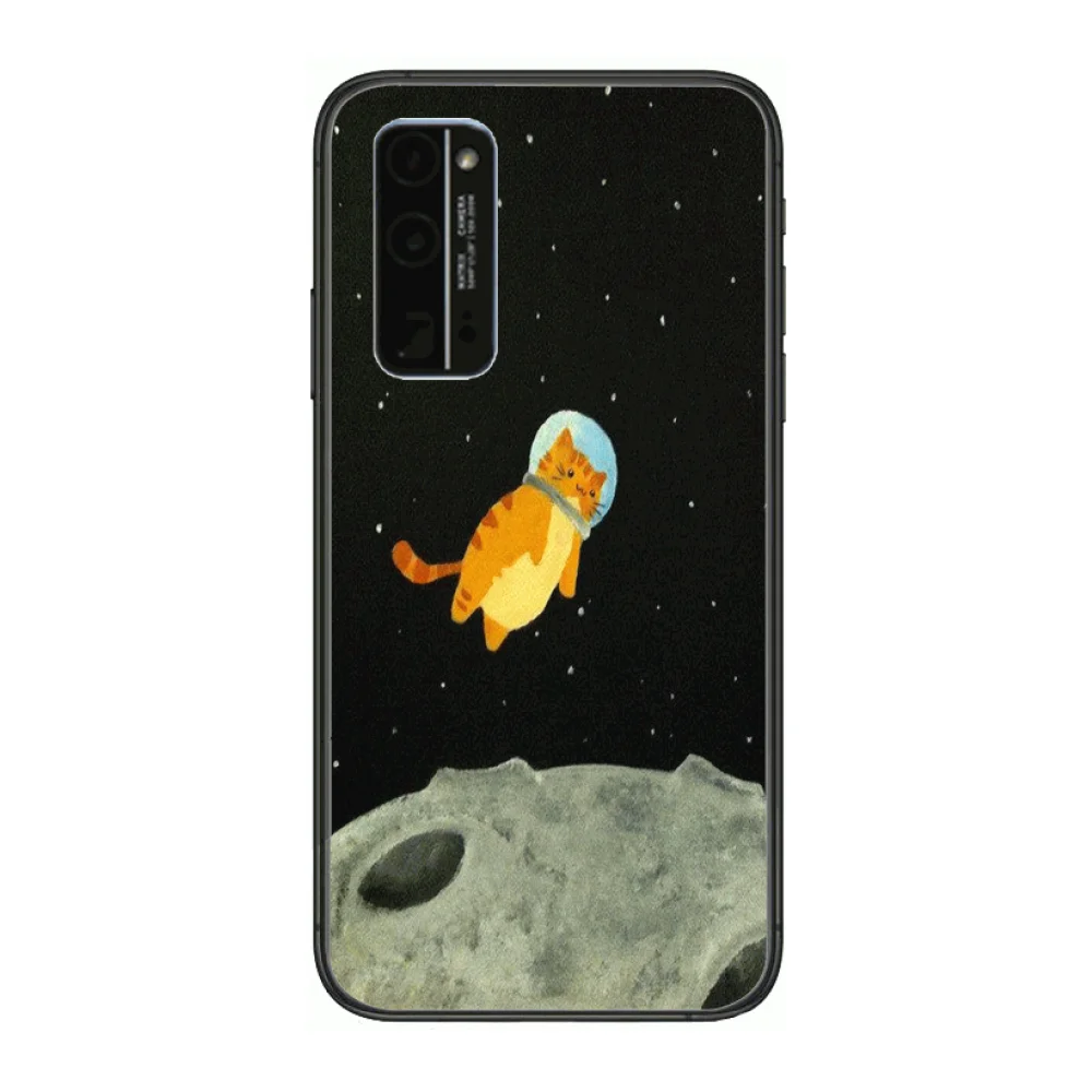 

Personality Matte Art Phone Case Hull For Huawei Honor 8 9 10 20 30 A S Lite Pro 5g i Black Back Soft Cell Cover Pretty