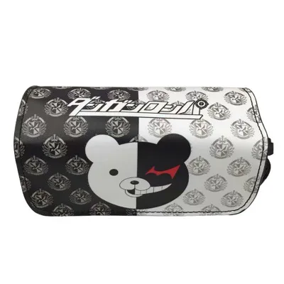 Anime Danganronpa Trigger Happy Havoc cosplay wallet Pencil case Cartoon Stationery box Black white bear accessories |