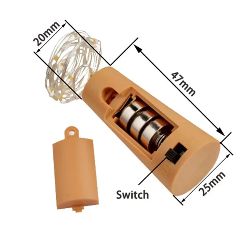 

LED String Light Red Wine Cork Copper Wire String Light Holiday Bar Room Atmosphere Decoration Lights Cork Lights Bottle Glass