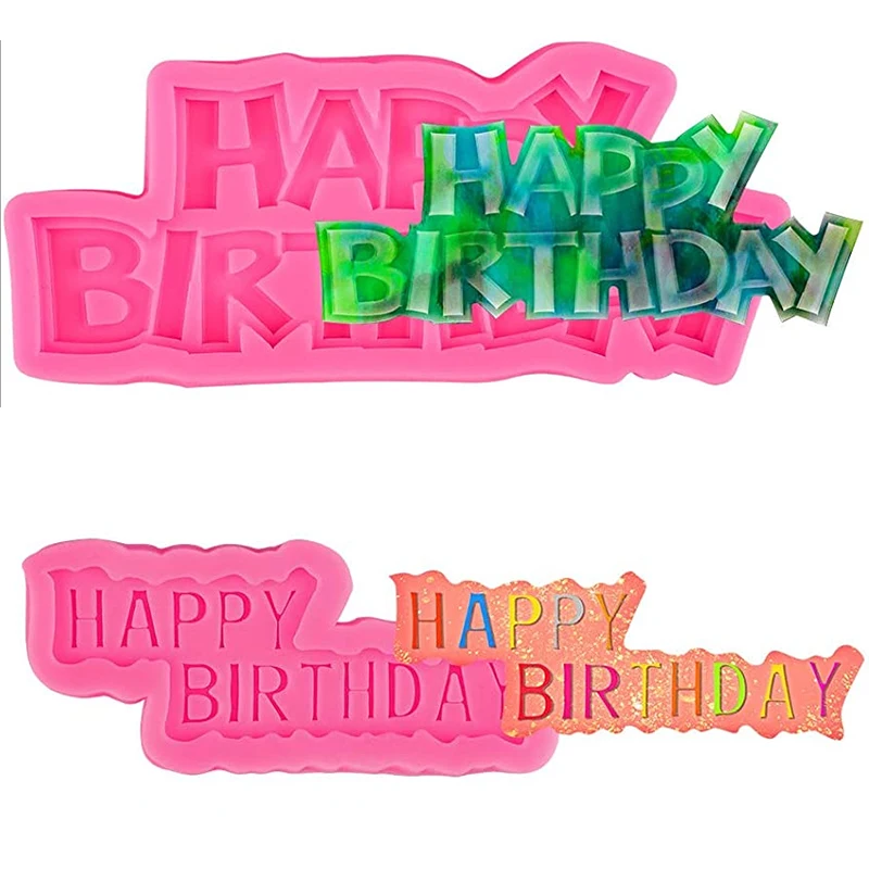 

Happy Birthday Silicone Mold Letter Fondant Cake Insert Chocolate Letter Fondant For Party Cake Decoration Accessories