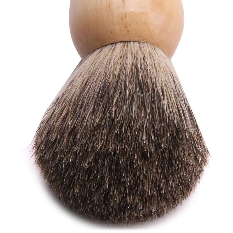 

Hair Men's Shaving Beard Brush Salon Men Facial Beard Cleaning Appliance Shave Tool Razor Brush With Wood Handle For Men