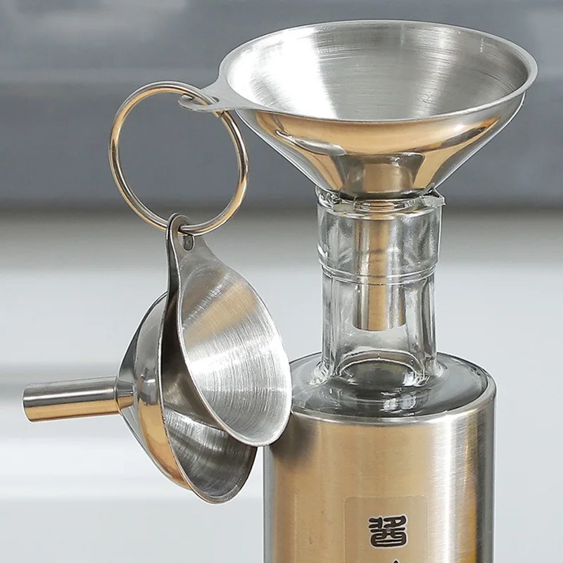 3 шт. Нержавеющая сталь Воронка из трех предметов мини воронка утечки масла вина