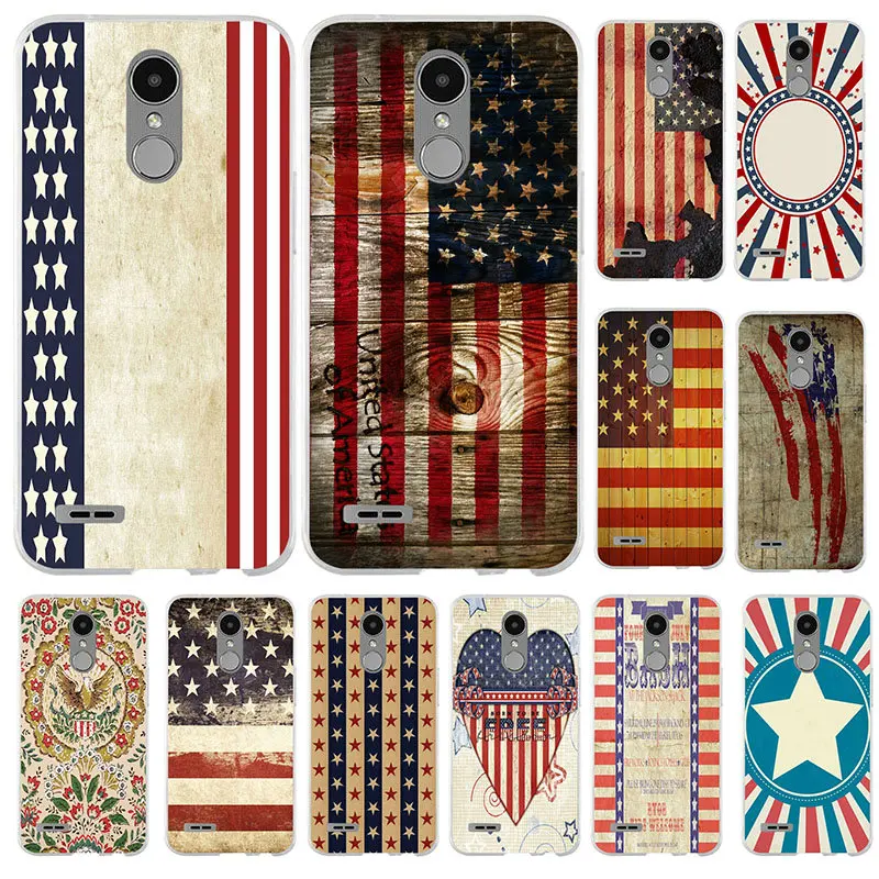 Винтажные патриотические мягкие силиконовые чехлы из ТПУ с американским флагом