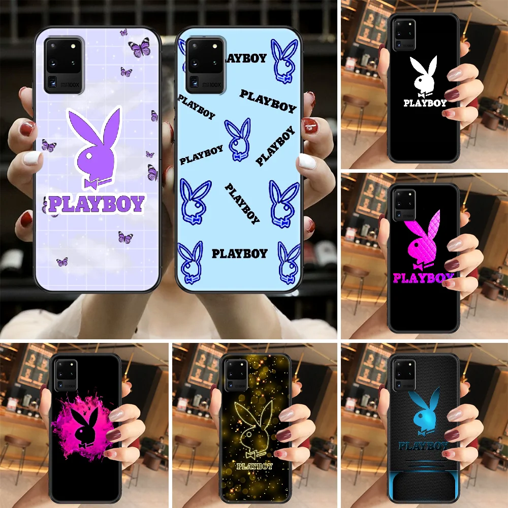 

fashion Rabbit Boys Brand Play Phone case For Samsung Galaxy Note 4 8 9 10 20 S8 S9 S10 S10E S20 Plus UITRA Ultra black luxury