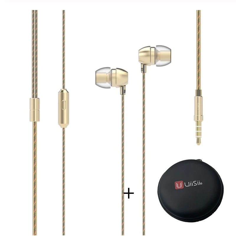 Hm7 gold and box Наушники Uiisii HM7/13, наушники-вкладыши, микрофонный сабвуфер, игровые наушники, шумоподавление, музыка, проводная стереогарнитура - Цвет: Hm7 gold and box