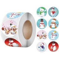 500pcs merry christmas stickers cute snowman trees decorative stickers wrapping gift box label christmas tag stationery stickers