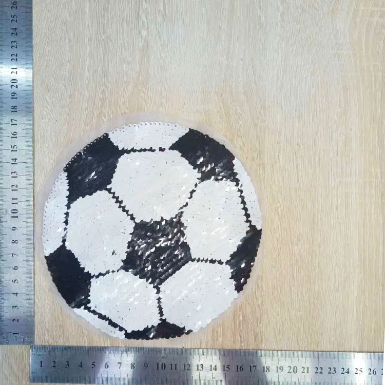 Большие футбольные нашивки с вышивкой и блестками GUGUTREE Детские значки