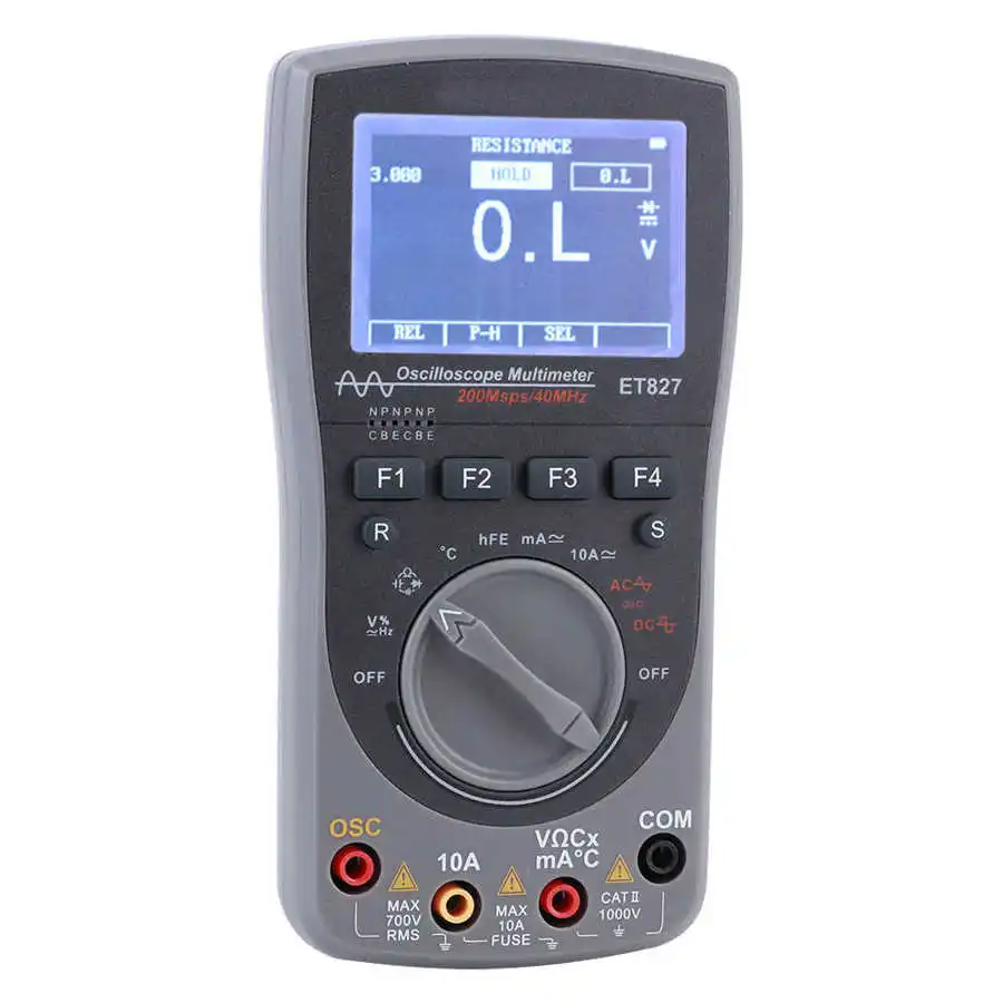 ET827 Multimeter 2 in 1 High Definition Screen 40Mhz 200Msps Handheld Professional Digital counts Meter Tester | Инструменты
