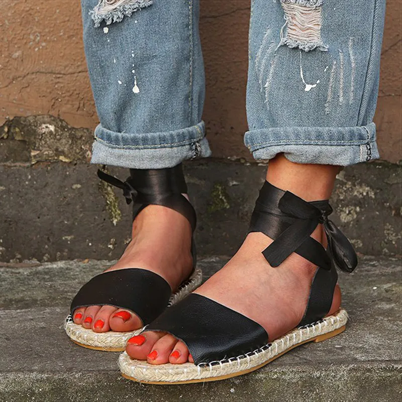 Женские босоножки Новинка сандалии-гладиаторы женская летняя обувь на шнуровке