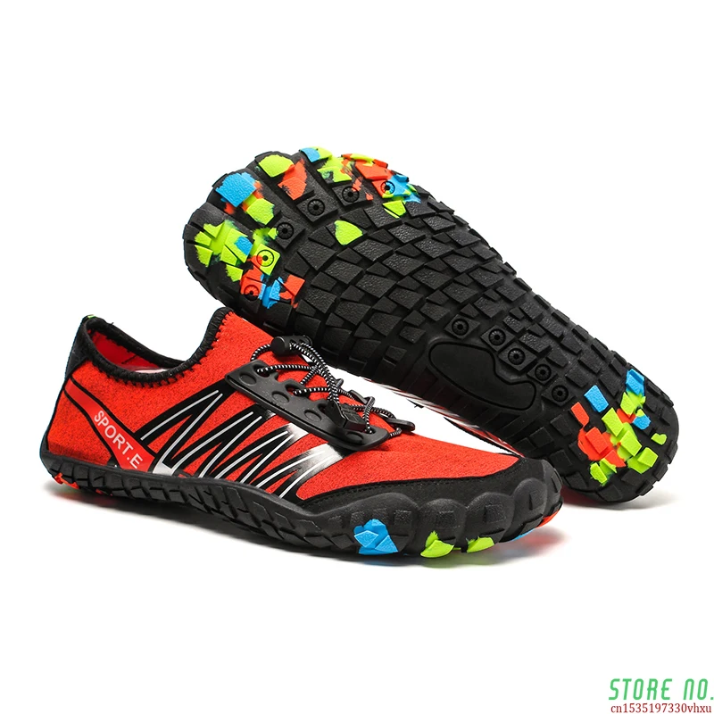 

2020 Men Women Aqua Shoes Summer Beach Wading Shoes Swimming Quick-Drying Breath Rubber Reef Non-slip On Surf Unisex Water Shoes