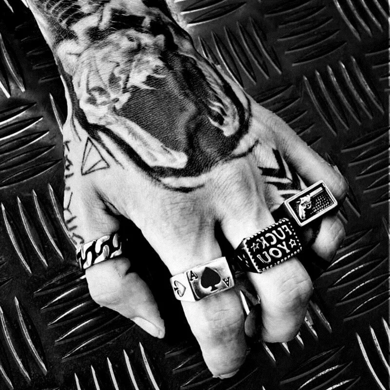 Кольцо ACE OF SPADES 316L из нержавеющей стали модное байкерское кольцо в форме сердца