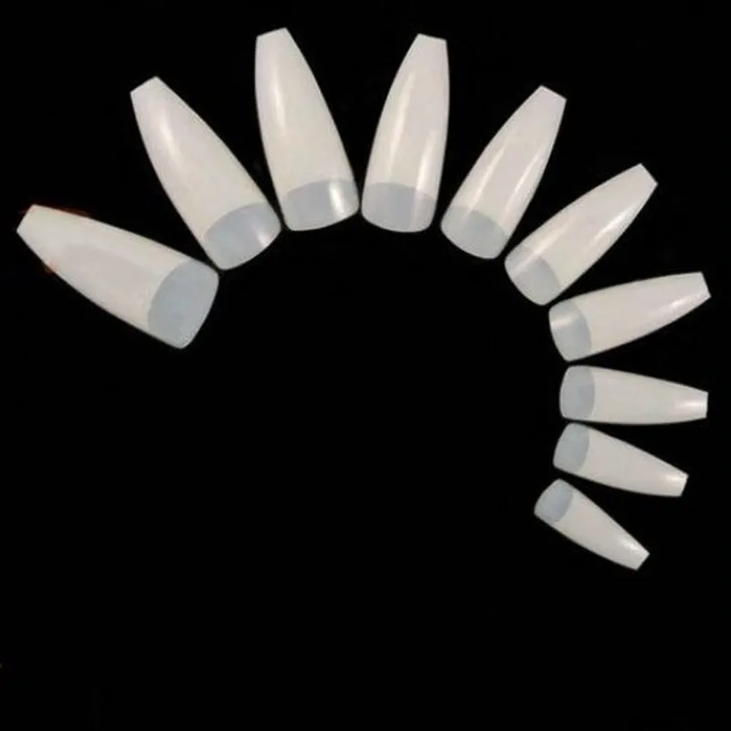 Накладные ногти в форме балерины Типсы для практики полировки гель 100 шт.