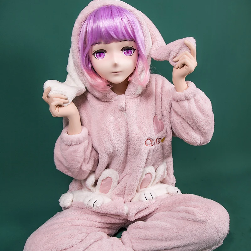 (Type G)Crossdress Customize ManiaJuns Female/Girl Resin And Latex Hood Full Head Japanese Character Cosplay Anime Kigurumi Mask