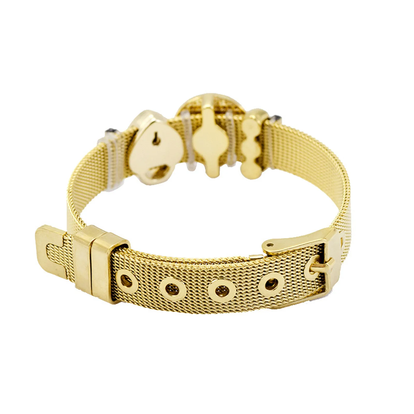 

Stainless Steel Bracelet For Women Commemorative Letter Round Bracelet Aunt Gift Hand CHain Jewelry components