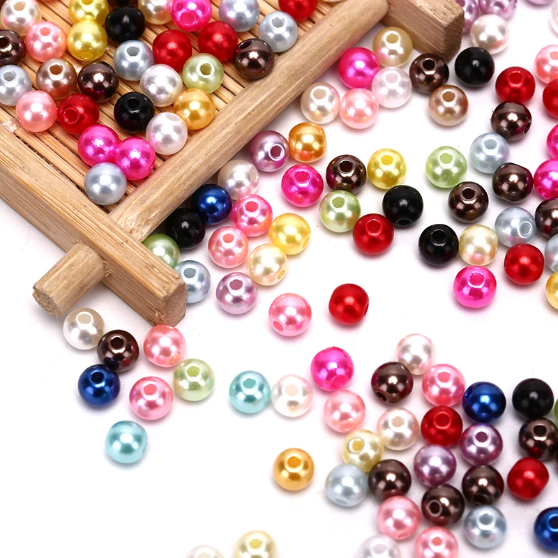 6 мм стеклянные жемчужные бусины Круглый разных цветов Перламутровые Бусины для