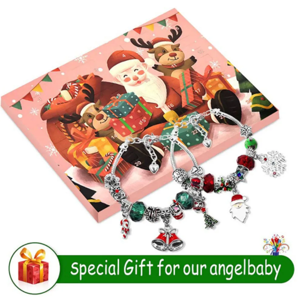 

Christmas Surprise Gift Blind Box DIY Crystal Bracelet Beads Children Kids Jewelry Set Xmas Ornament New Year Holiday Gift