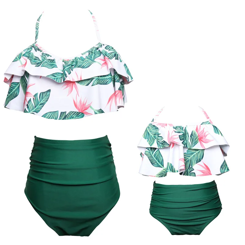 

Sexy Tight Swimsuit Mother and Daughter Swimsuit Two Piece Swimsuit Bikini Parent-Child Suit Beach Swimsuit