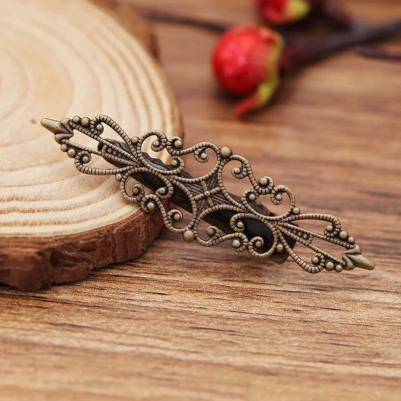 5 шт. заколки КРОКОДИЛЬЧИКИ для волос 15 х57 мм|filigree flower|flower filigreemetal bobby pins |