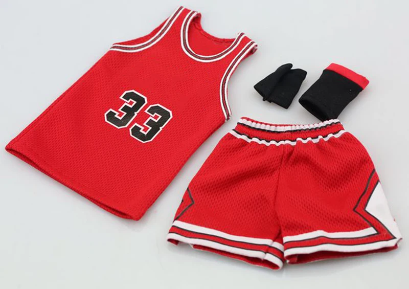 Черный Модель 1/6 года, спортивная баскетбольная звезда Scottie Pippen, Мужская баскетбольная одежда, мужская Трикотажная одежда, набор одежды для 12 дюймов, Мужская фигурка - Цвет: Черный