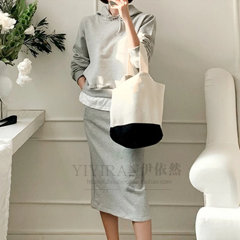 Весенне-осенний женский костюм из 2 предметов с длинным рукавом повседневный