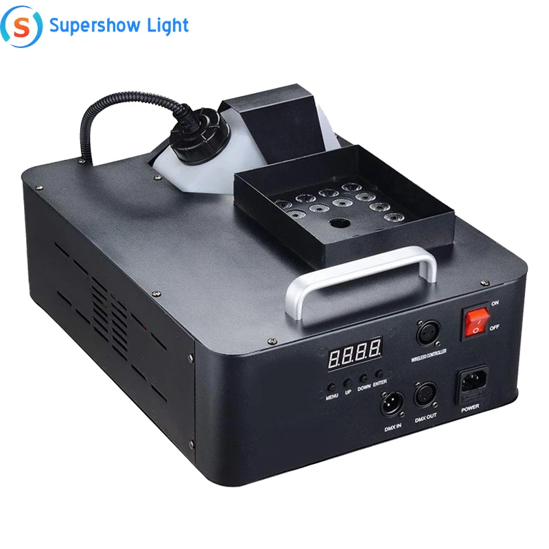 1500 Вт туман машина с цветовой моделью RGB 3IN1 светодиодный свет/DMX512 вертикальный
