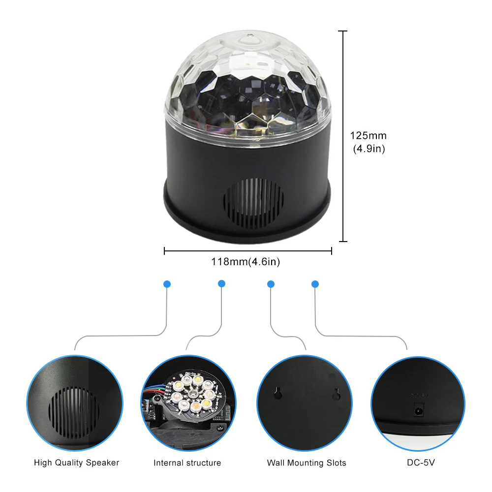 Светодиодный светильник для дискотеки сценический s DJ диско шар Lumiere звуковая