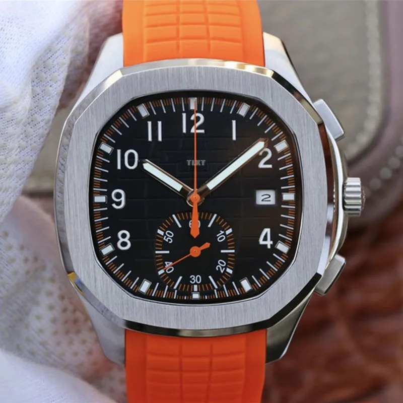 

Men Watch Automatic Mechanical Chronograph Watch For MenTLXT 5968A-001 Rubber Strap Luxury Watch AAA 1:1 Replica Watch