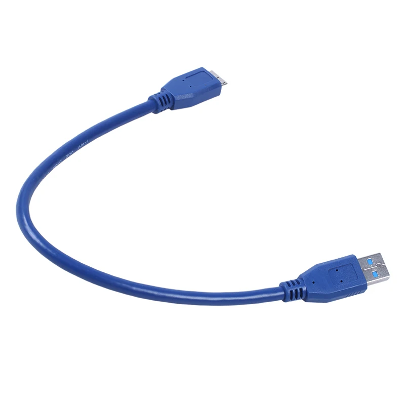 30 см синий USB 3 0 male - Micro-B Мужской кабель синхронизации и зарядки шнур питания |