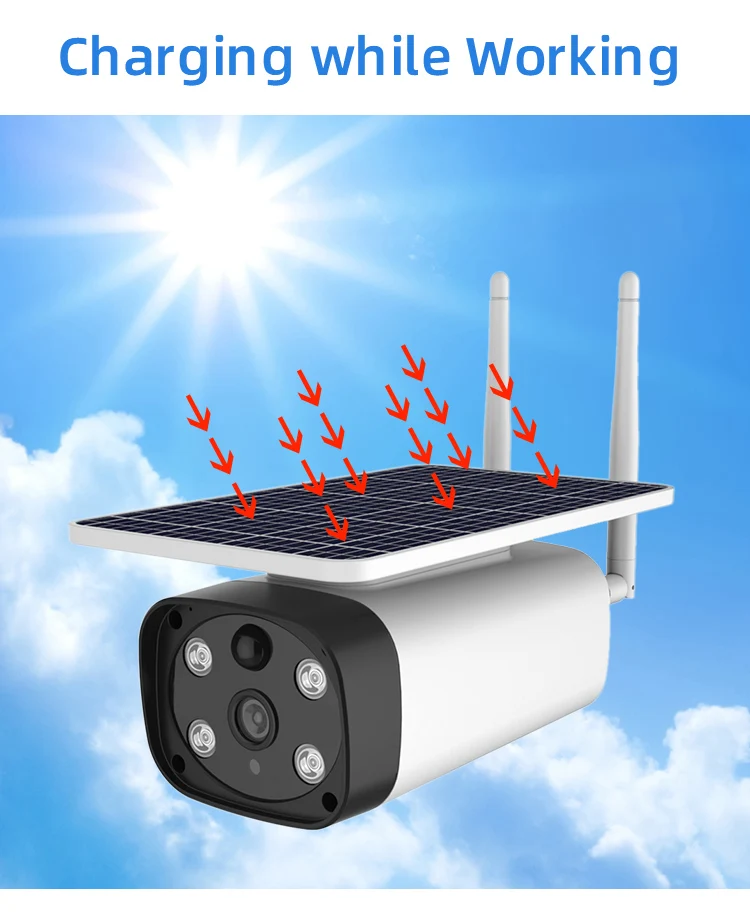 Уличная камера 2 Мп HD 4G Wi Fi на солнечной батарее IP s датчик Sony ИК видение Солнечная