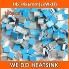 Мы делаем радиаторы 100 шт. 14x14x6 мм Сделай Сам алюминиевый радиатор чип-Радиатор Охладитель с тепловой двусторонней клейкой подушкой